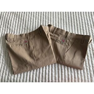NWOT Red KAP Tan Work/Uniform Men's Pants 32x32 Bundle